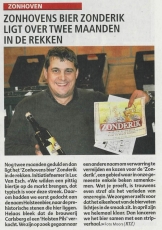 Zonhovens bier Zonderik ligt over twee maanden in de rekken